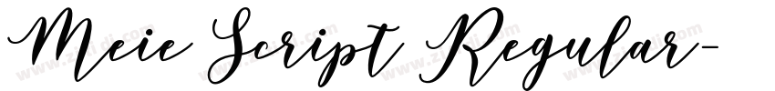 Meie Script Regular字体转换